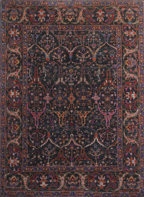 Dark and Multi-colored Aryana Carpet – Overall Carpet Photo 7’9”x10’5”