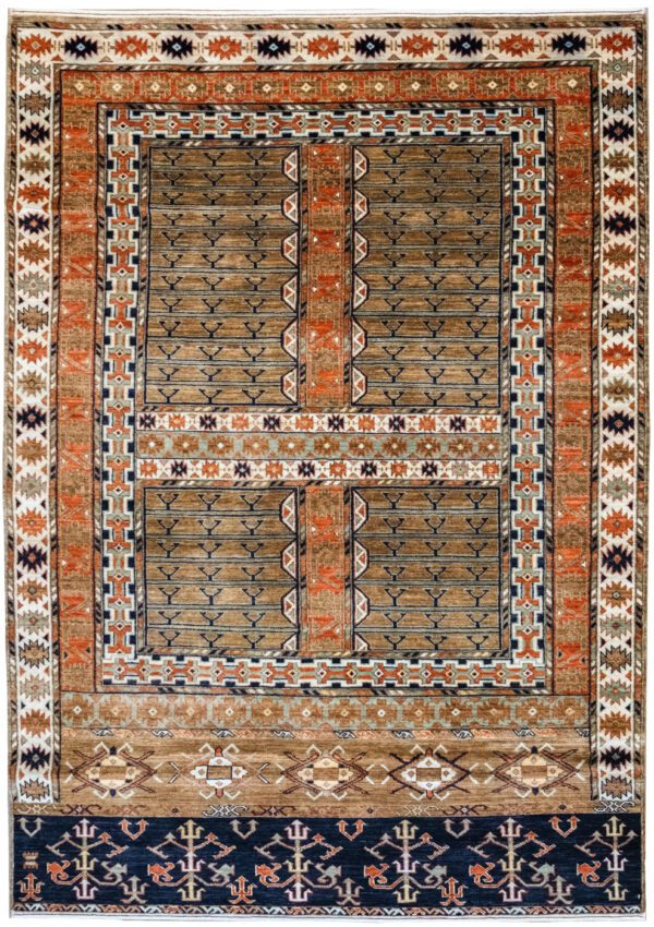 Orley Shabahang’s Tribal Revival’s Balochi Garden Carpet. Overall carpet photo.
