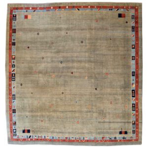 Modern Persian Gabbeh Carpet. General overall carpet photo.