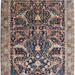 Colorful & Transitional Hand-knotted Serapi Carpet. Overall carpet photo.