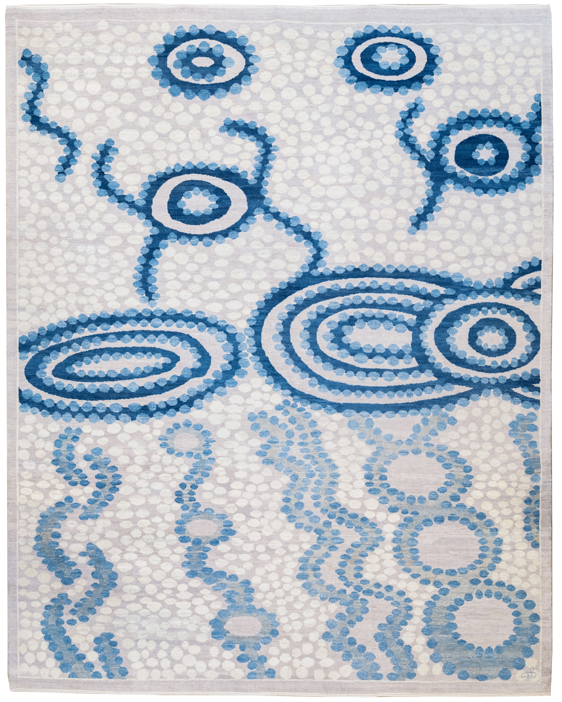 Orley Shabahang's Contemporary "Muru" carpet from the Dream Collection - 8x10. Overall carpet photo.