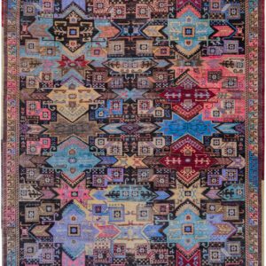 Modern & Colorful Kazak Persian Carpet. Overall Carpet Photo.