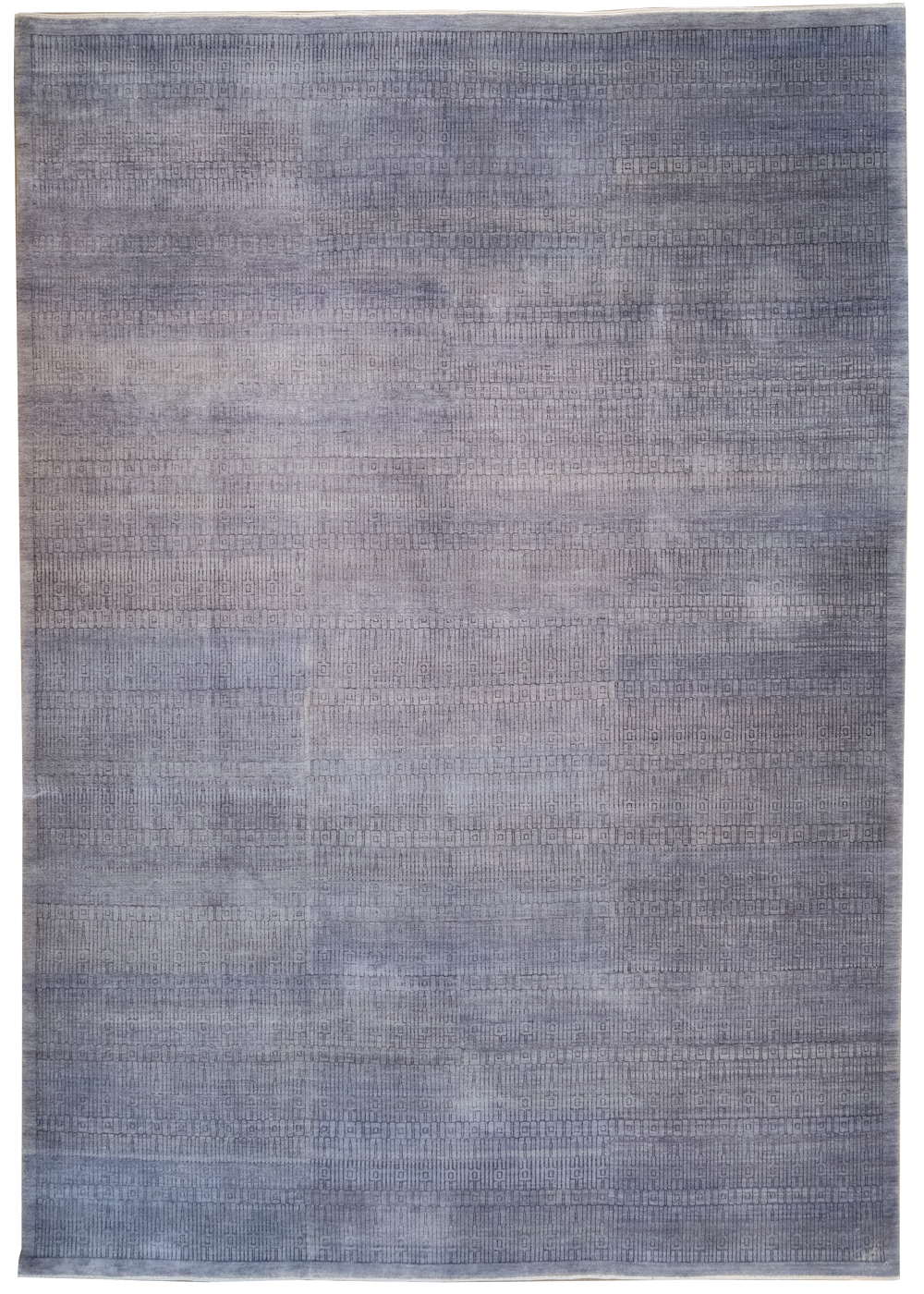 Orley Shabahang’s Excelsior Carpet in gray on gray wool. Overall Carpet Photo.