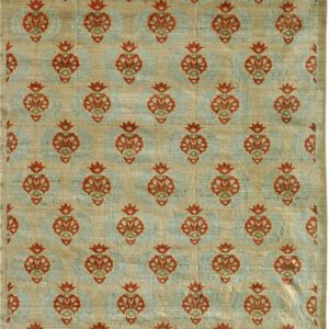 Talismans - Cream, Red, Light Blue, and Green Arts and Crafts Carpet - 9x12 - Overall Carpet Photo.