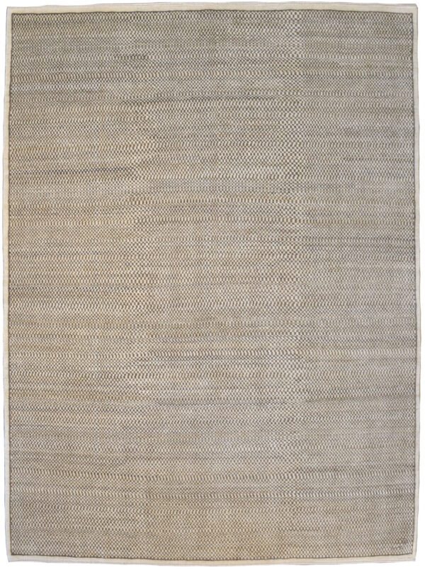 Orley Shabahang’s Signature “Mottle” Cream and Brown Minimalist Carpet - 8’x10 - Overall Carpret Photo