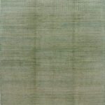 Green and cream handknotted orley shabahang rain area rug handmade with vegetable dyed handspun pure wool crafted with an organic process and love