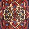 Vintage Hamadan Nahavand Persian Red Blue and Cream Medallion Carpet Center