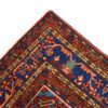 Antique Vintage Pure Wool Hamadan Nahavand Persian Carpet Corner Red and Blue
