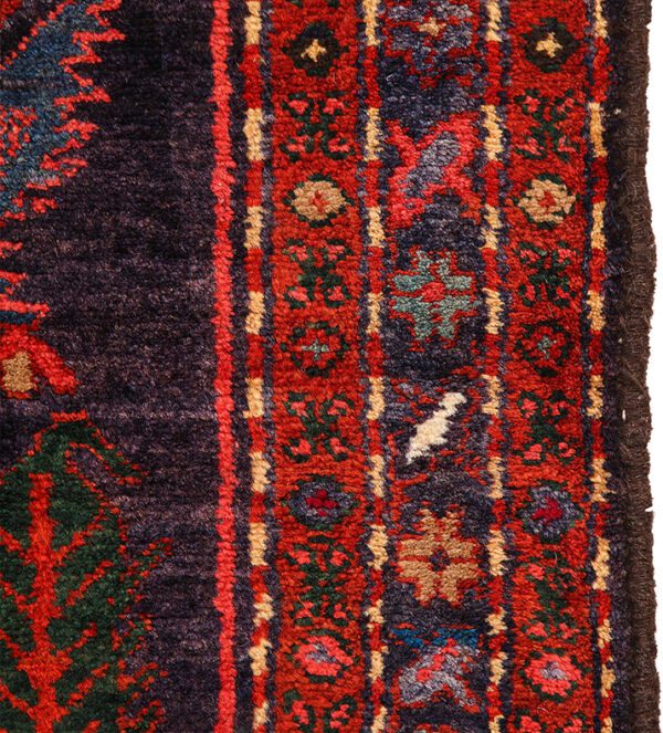 Saveh Persian Area Rug Antique Pure Wool Handknotted and Hand Spun with Vegetable Dye Colors