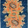 Orange and Blue Contemporary and Abstract Galaxy Rupture Wool Persian Carpet