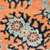 Orange Fractal Motif Persian Carpet Galaxy Series Vibrant Colors and Vegetable Dyes