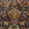 Khoy Medallion Antique Persian Rug Traditional Design in Blue Red Cream Gold and Green