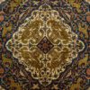 Khoy Central Medallion Vintage Persian Wool Handknotted Carpet with Handspun Vegetable Dyed Wool