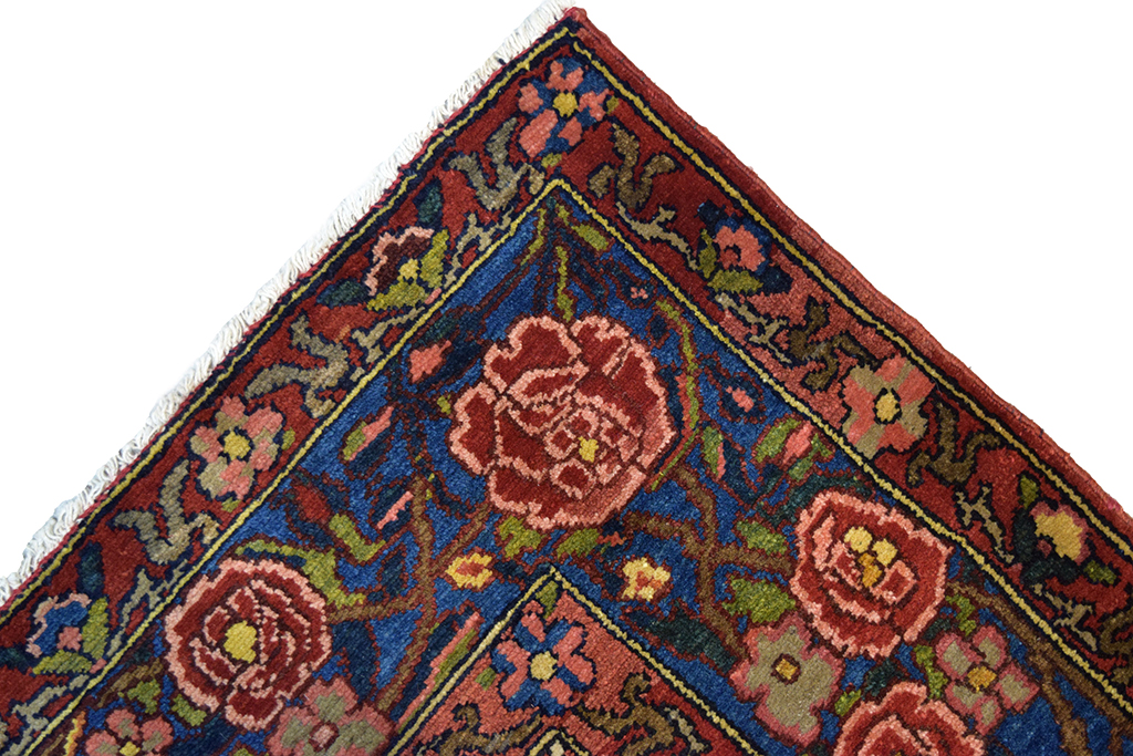 Antique Rug Bakhtiari Bibibaft Floral Garden Design Roses and Blooms