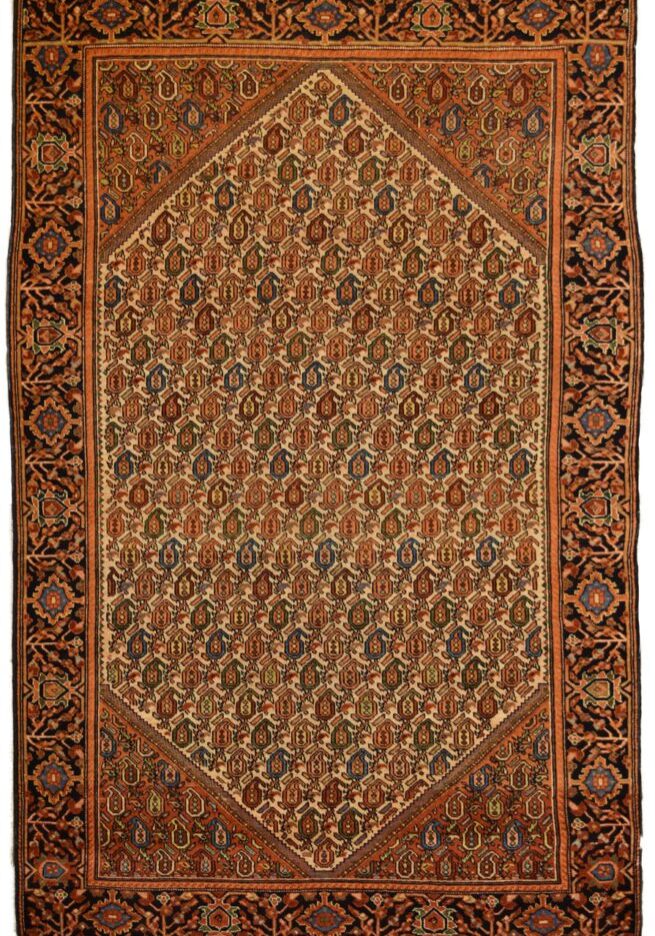 Semi Antique Persian Farahan Carpet overall photo