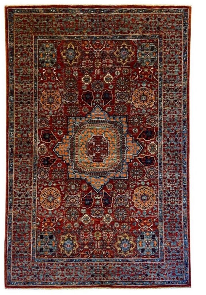 Red transitional 4x6 rug