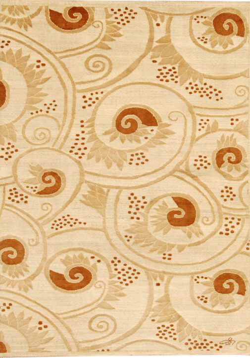 Nautilus - Curvular Art Deco Carpet - overall photo - 5x7