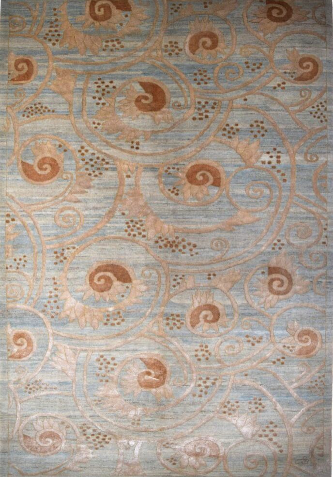 Nautilus - Curvular Art Deco Carpet - overall photo - 6x9