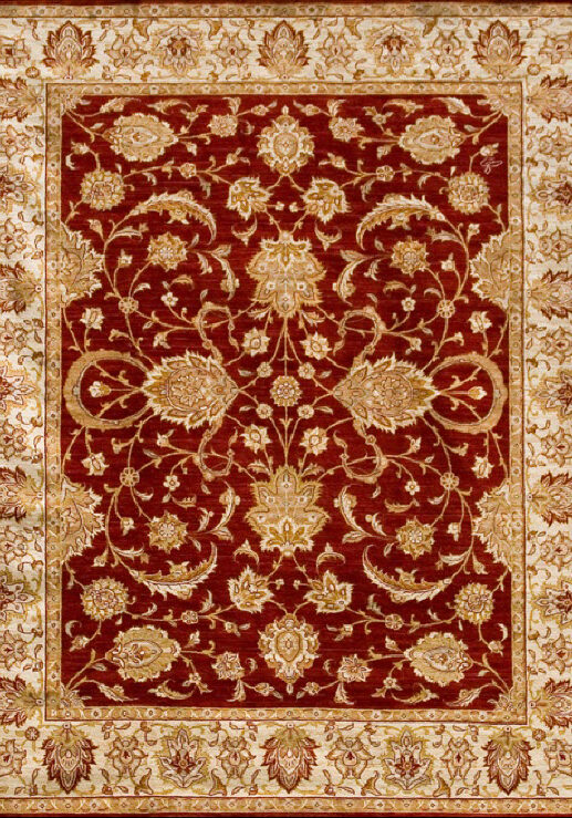Red & Gold Isfahan carpet - 8’x9’8” – From the Orley Shabahang Formal Collection