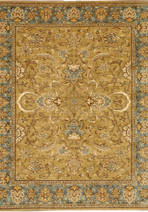 Green & Light Blue Isfahan - 8’2”x9’8” - From the Orley Shabahang Formal Collection