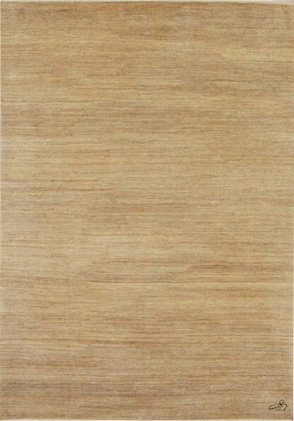 Dissolve - Neutral Cream and Taupe Minimalist Contemporary Persian Carpet - 5'x7' - Overall Carpet Photo