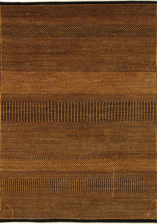 Amber and Indigo Rain Carpet Wool 5' x 7'