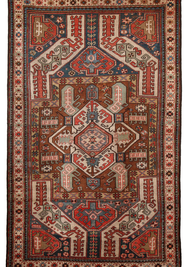 Antique Caucasian Carpet face photo