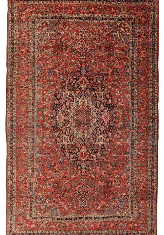 Antique Persian Bakhtiari Carpet Overall Photo