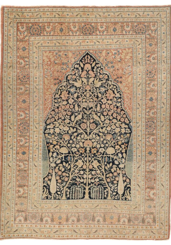 Antique Haji Jalili with Mihrab Tabriz design overall photo