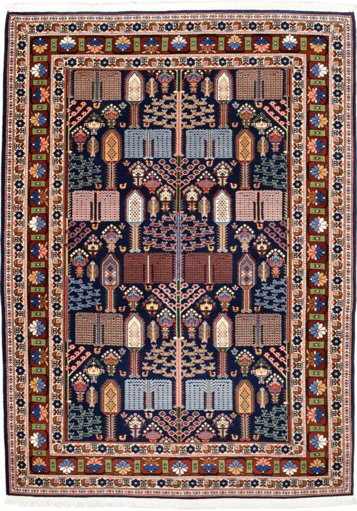 Colorful Tree-of-Life Bakhtiari Carpet overall photo